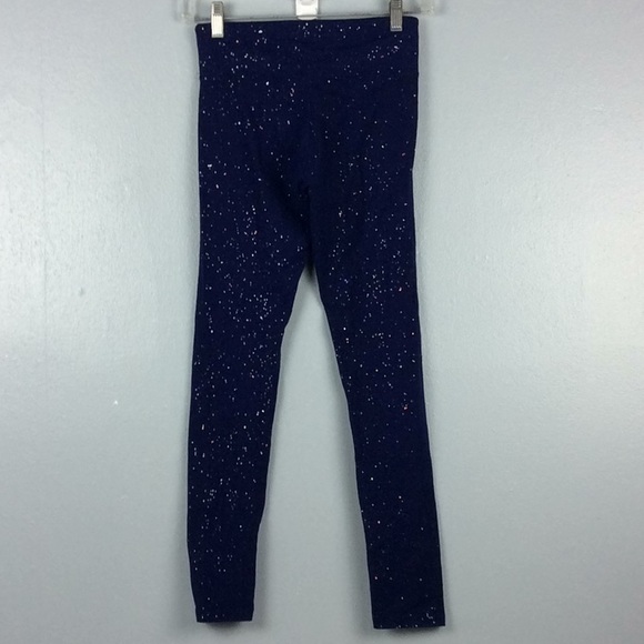 Justice Girls Blue Glitter Leggings Sz 14-16 - Picture 2 of 3
